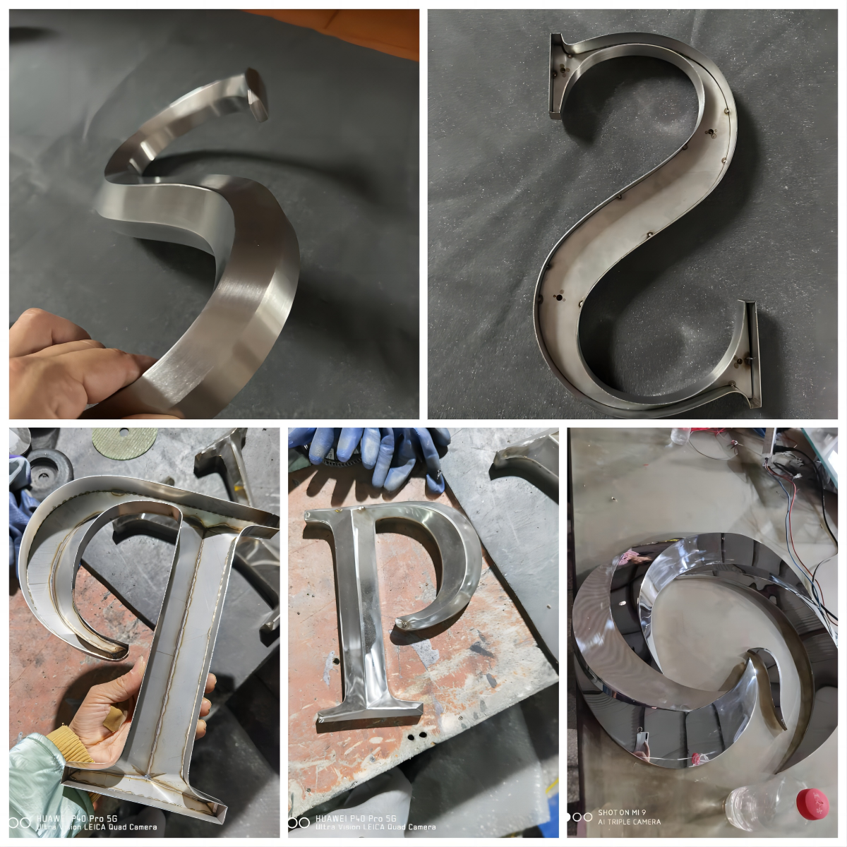 3D fabricated SS non illuinate letter